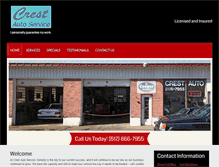 Tablet Screenshot of crestautoinc.com